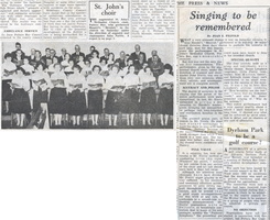 Doris Snell in St Johns Methodist Church choir  - Messiah